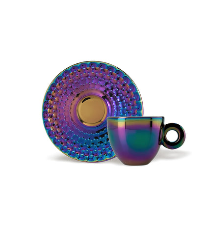 illy john armleder cappuccino csésze alátéttel diszkógömb mintával 1