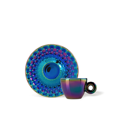 illy john armleder espresso csésze alátéttel diszkógömb mintával 1