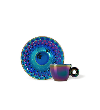 illy john armleder espresso csésze alátéttel diszkógömb mintával 1