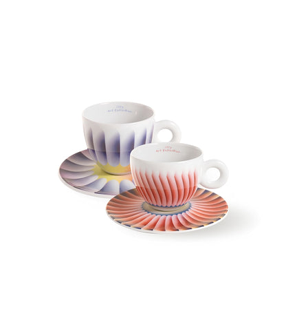 illy art judy chicago cappuccino csésze szett két darabos művészi kivitelben alátéttel