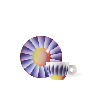 illy judy chicago espresso csésze alátéttel absztrakt mintával 1