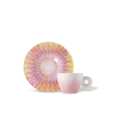 illy judy chicago espresso csésze alátéttel színes absztrakt mintával 4
