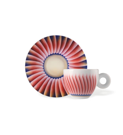 illy judy chicago espresso csésze alátéttel absztrakt mintával 2