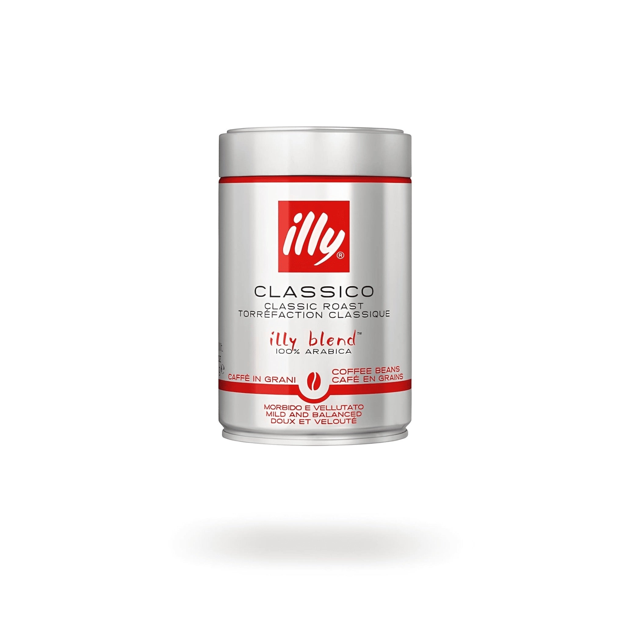 Illy Classico szemes kávé 250 g fémdobozban, 100% arabica, közepes pörkölésű
