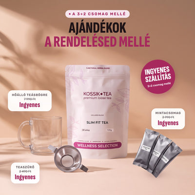 Slim Fit Tea – ajándékok a 3+2 csomag mellé