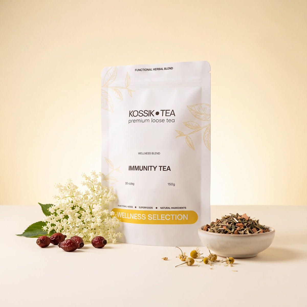 Immunity Tea csomagolása – Kossik Tea & Coffee