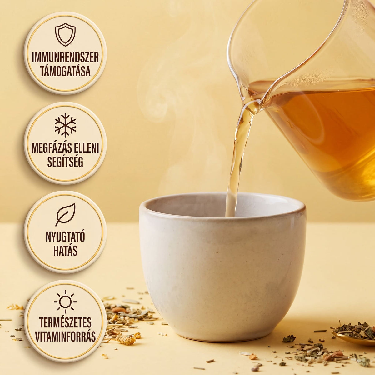 Immunity Tea gyógynövénykeveréke közelről