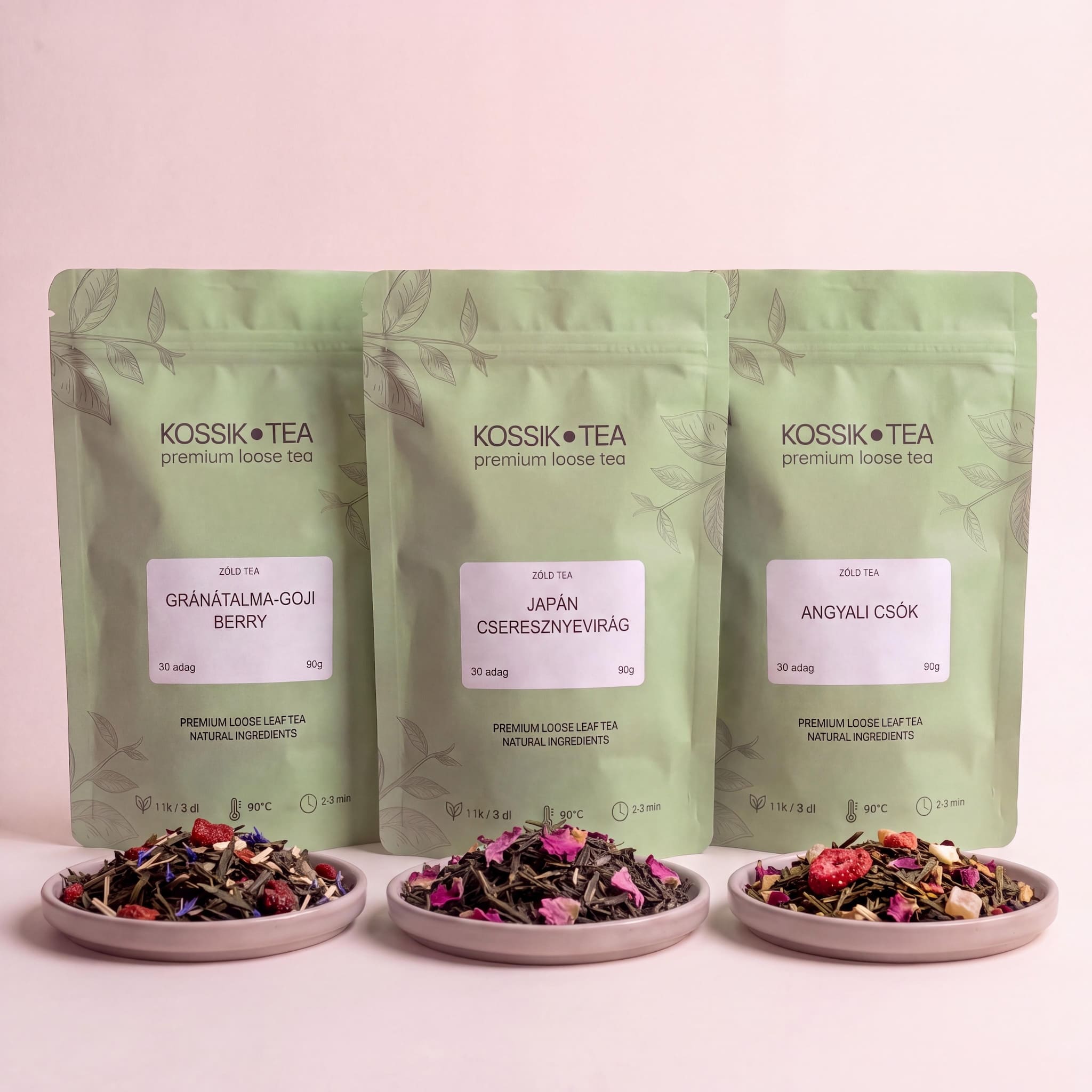 Ízesített Zöld Válogatás – Kossik Tea & Coffee bundle