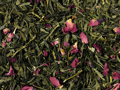 japán cseresznyevirág zöld szálas tea, finom virágos aromával, prémium minőség, 100g és 250g kiszerelésben