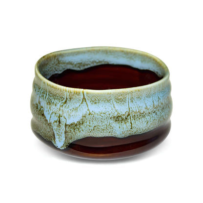 kaoru chawan matcha tál kézzel készített egyedi mázas kerámia japán teaceremónia