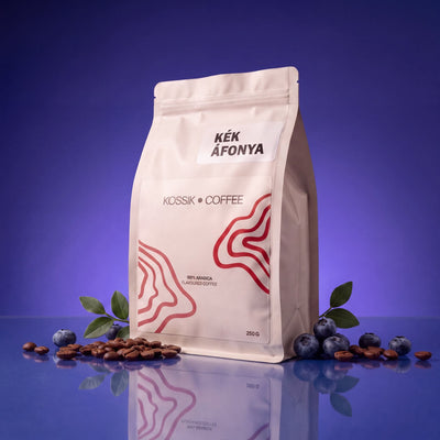 kék áfonya ízesítésű 100% arabica kávé, kiváló minőségű prémium termék