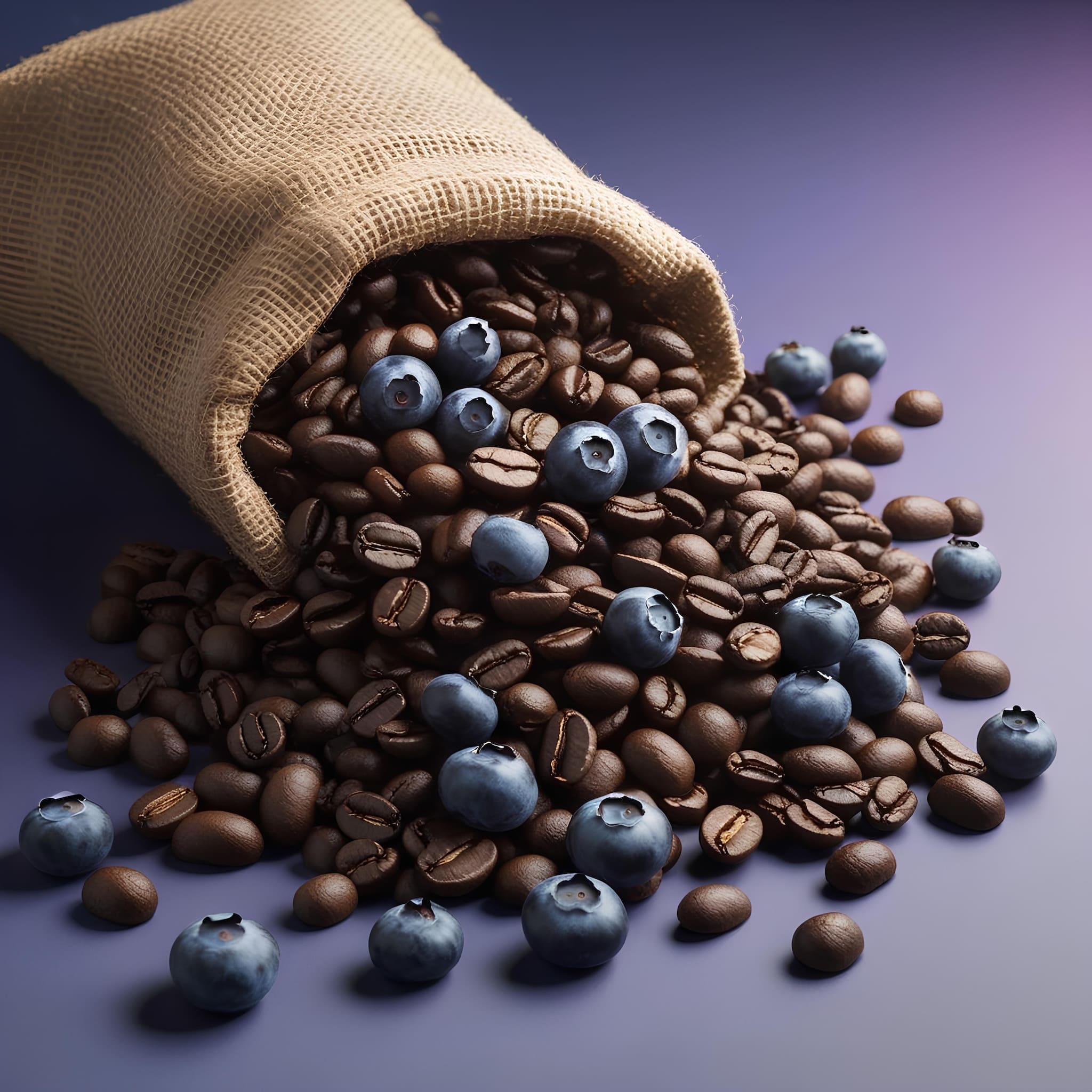 kék áfonya ízesítésű 100% arabica kávé, elérhető 100g, 250g és 500g kiszerelésekben, kiváló minőségű prémium termék