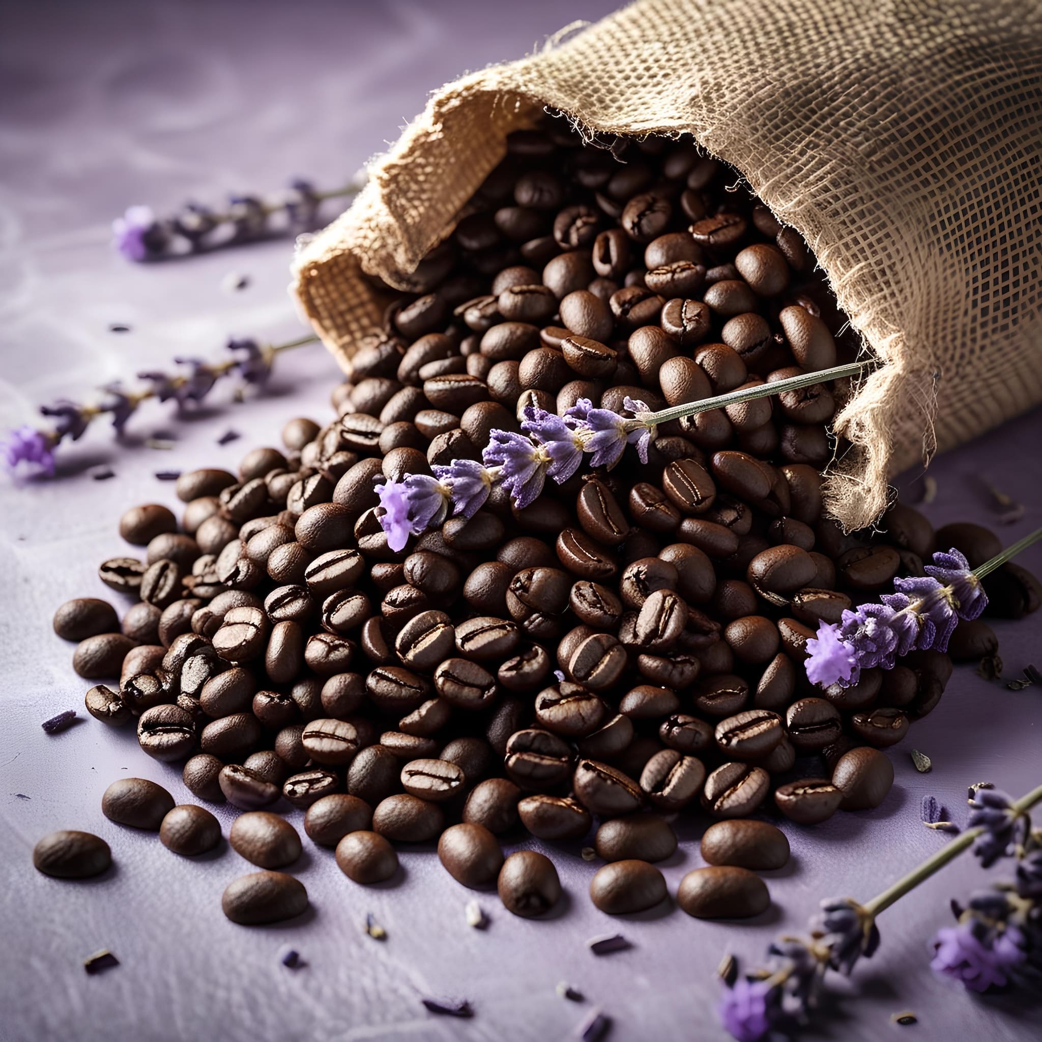 levendula aromájú 100% arabica kávé, elérhető 100g, 250g és 500g kiszerelésekben, prémium minőségű termék