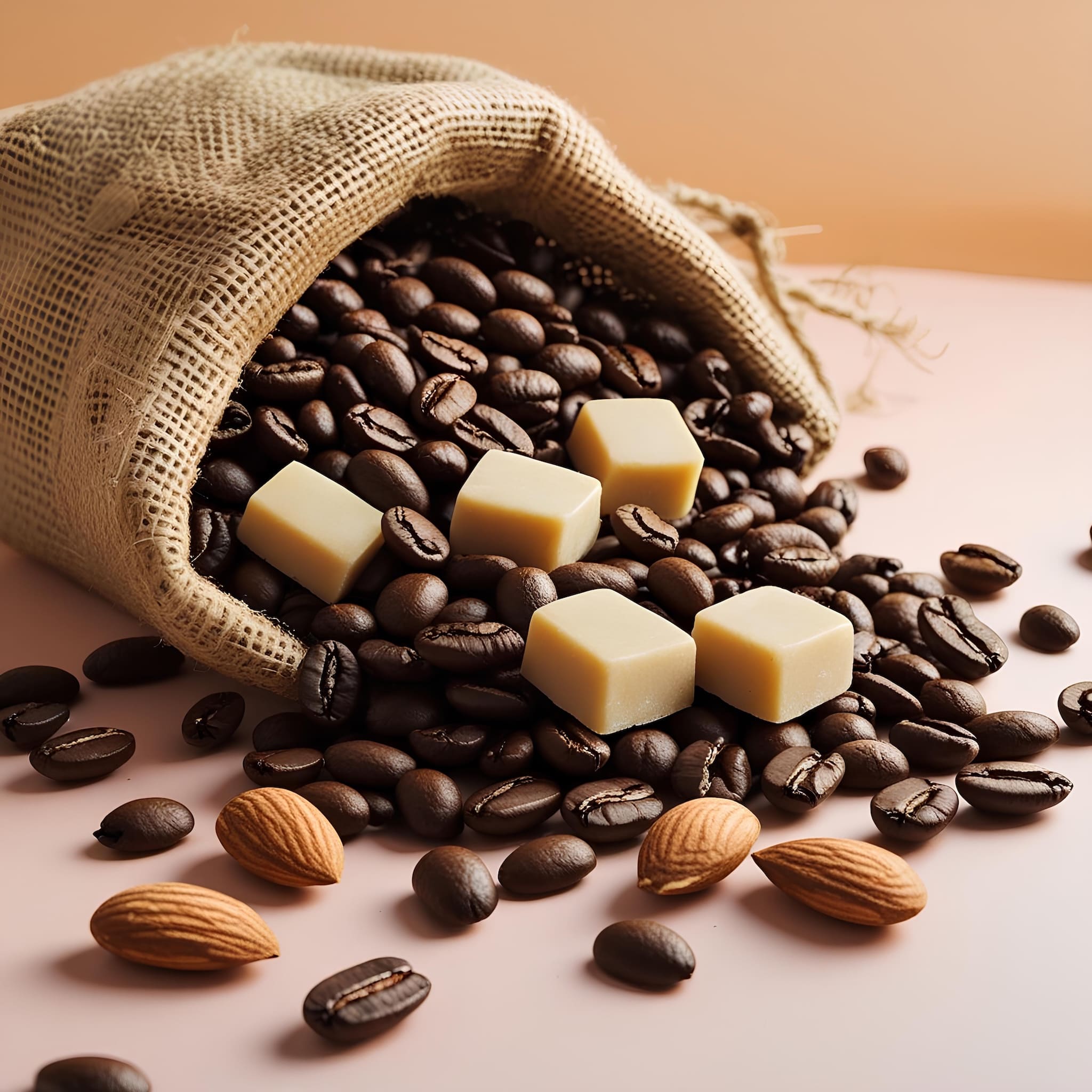 marcipán aromával gazdagított 100% arabica kávé, elérhető 100g, 250g és 500g kiszerelésekben, prémium minőség