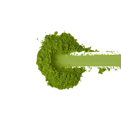 Asamizu Suishu Matcha por formában, élénk smaragd zöld, prémium japán matcha, gazdag antioxidánsokkal