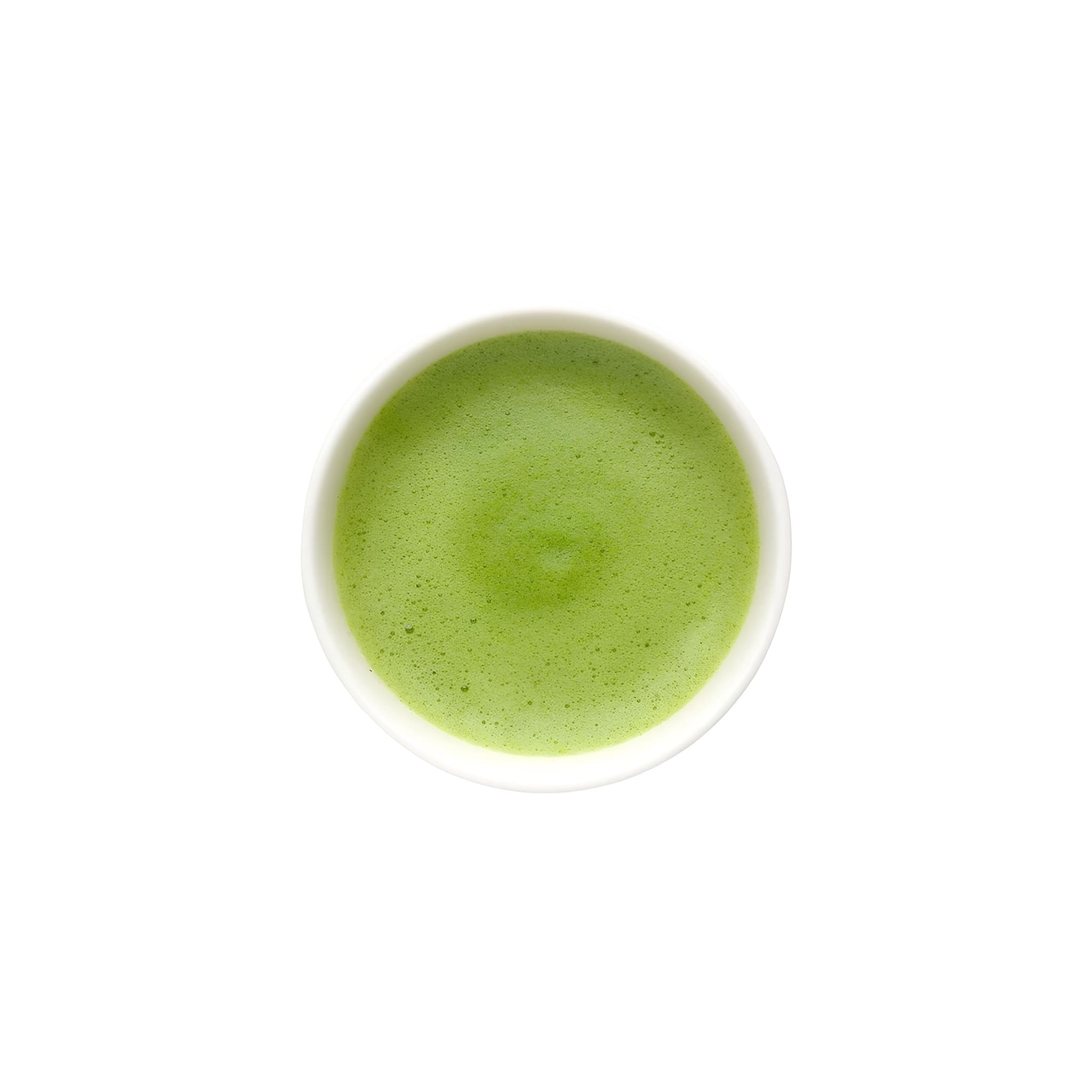 Asamizu Suishu Matcha elkészítve lattékhoz és hideg italokhoz, selymes textúrával és harmonikus ízvilággal