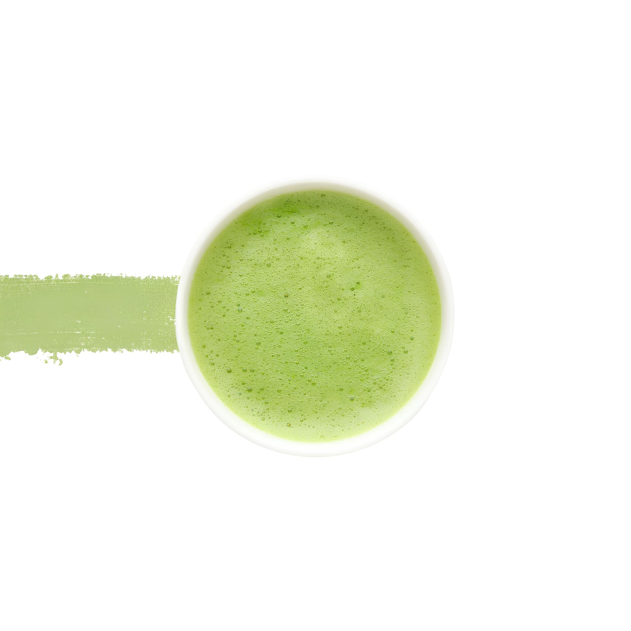 matcha china taishan tea elkészítve, habos, élénkzöld ital, gazdag antioxidánsokban, frissítő és energizáló hatású
