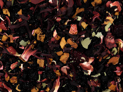 nagymama gyümölcsös kertje koffeinmentes gyümölcs szálas tea, hagyományos ízvilág, prémium minőség, 100g és 250g kiszerelés