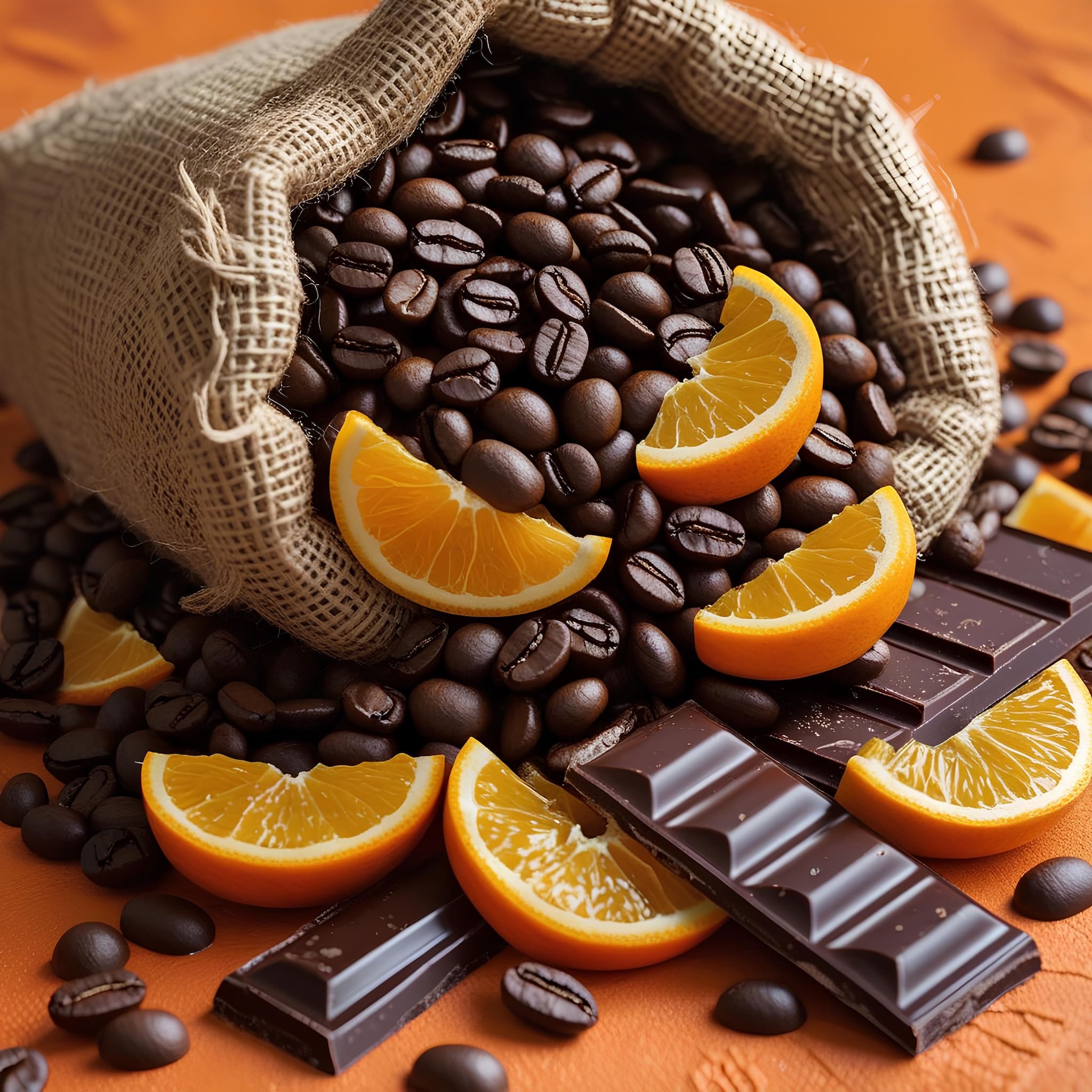 narancs és csokoládé ízekkel gazdagított 100% arabica kávé, többféle kiszerelésben, prémium minőség