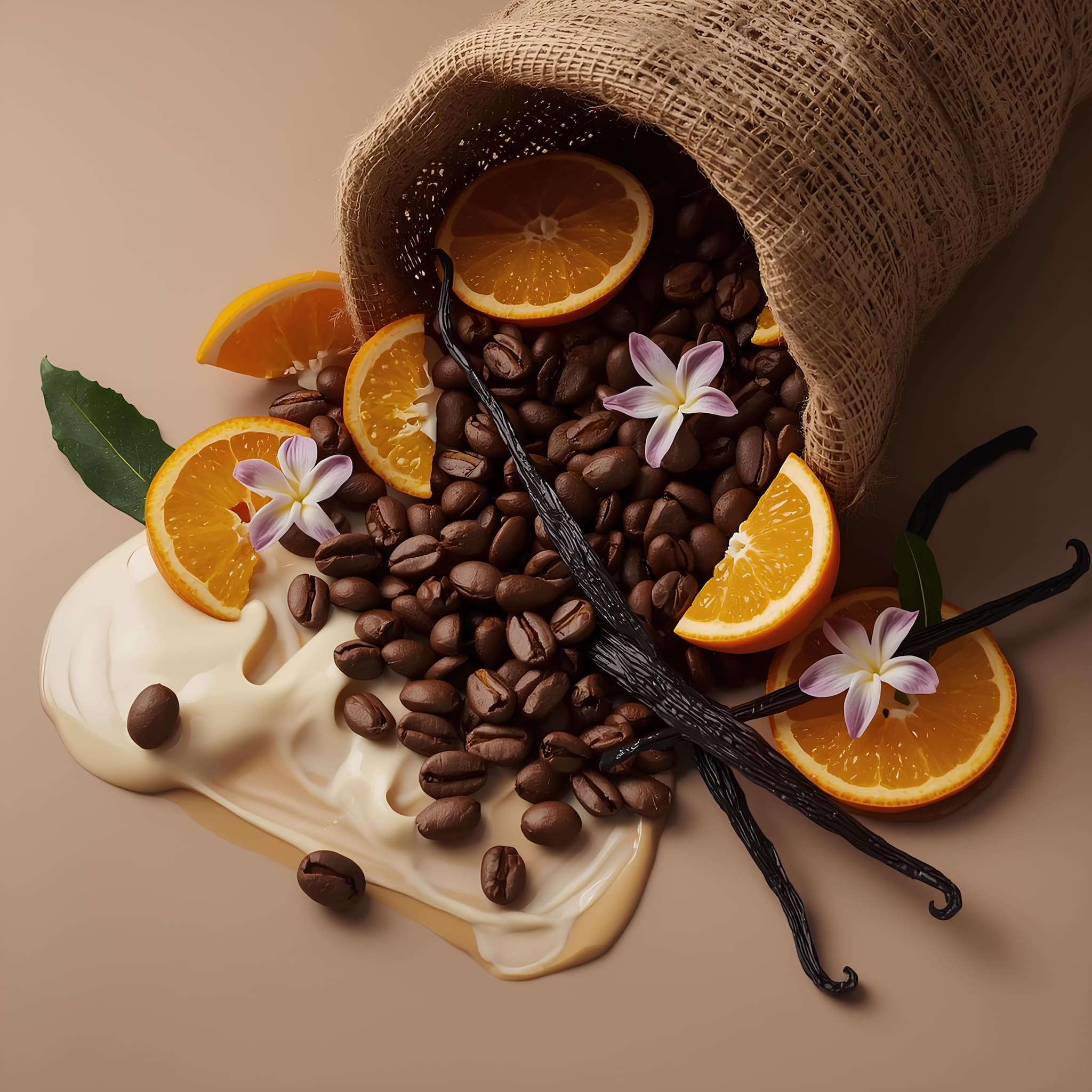 narancs és vanília ízekkel gazdagított 100% arabica kávé, többféle kiszerelésben, prémium minőség