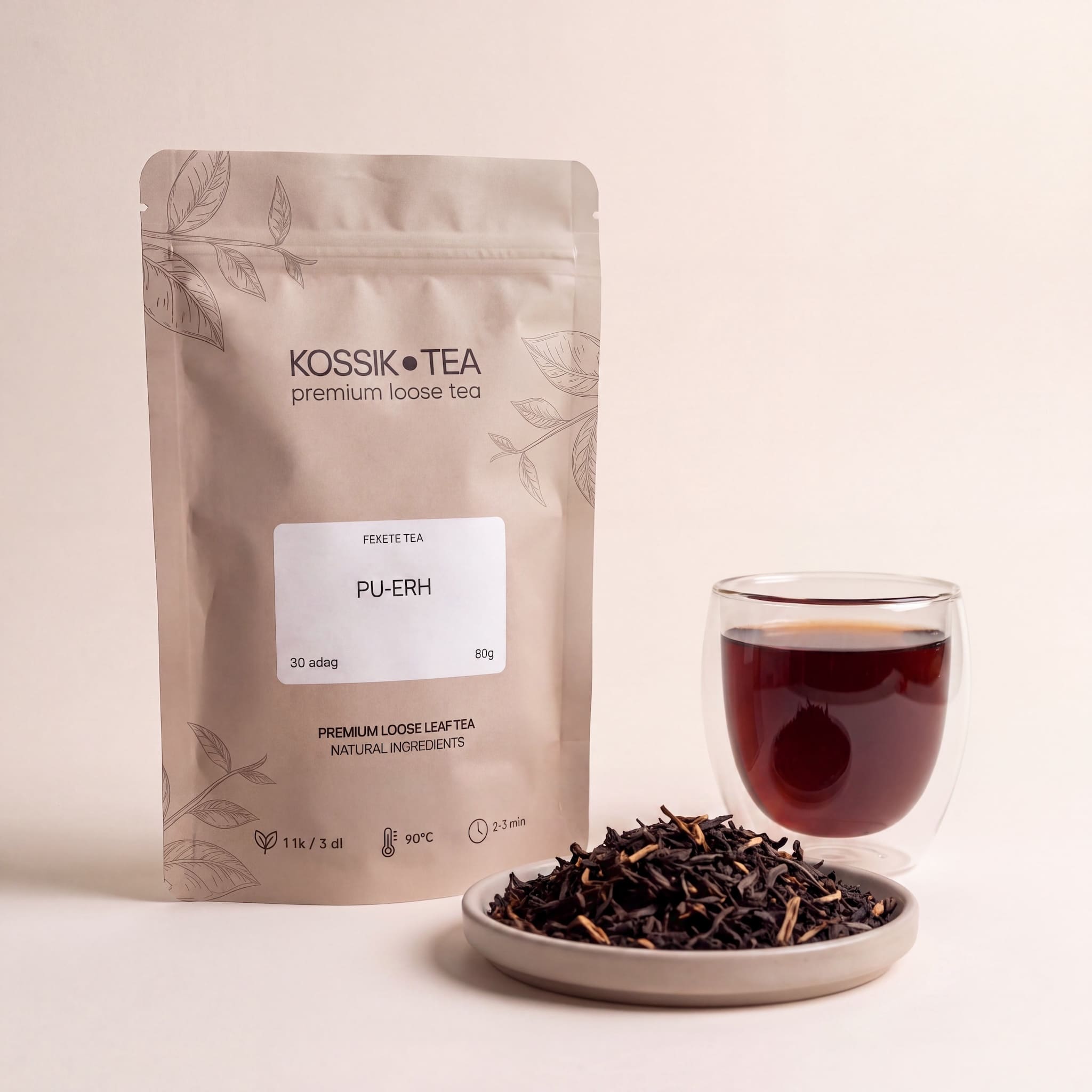 Pu-erh fekete tea csomagolása – Kossik Tea & Coffee