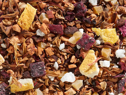 Rose Lemon koffeinmentes gyümölcs szálas tea maracujával, citrommal és dragonfruit-tal, 100g és 250g kiszerelésben