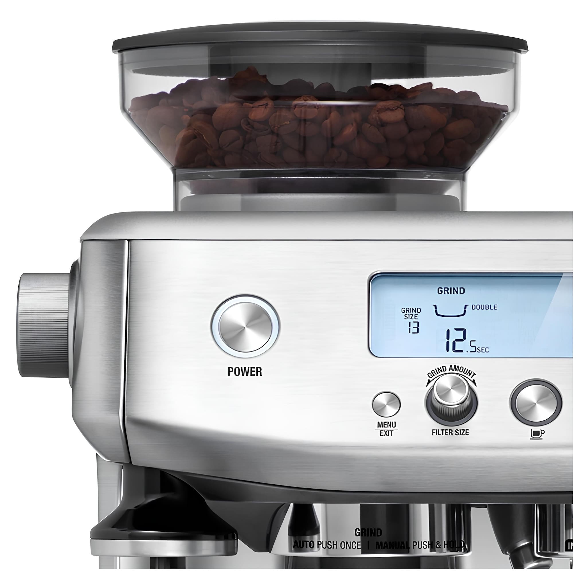sage barista pro kávégép felső rész beépített darálóval és kijelzővel