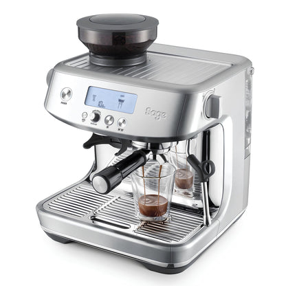 sage barista pro kávéfőző felülnézetből kávékészítés közben