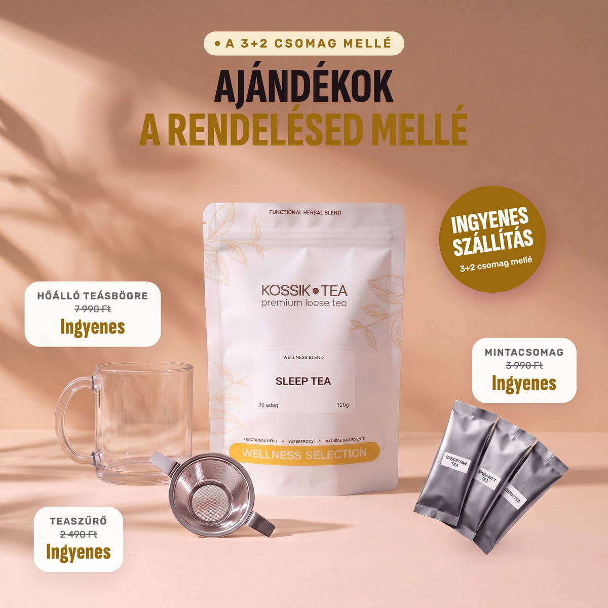 Sleep Tea – ajándékok a 3+2 csomag mellé