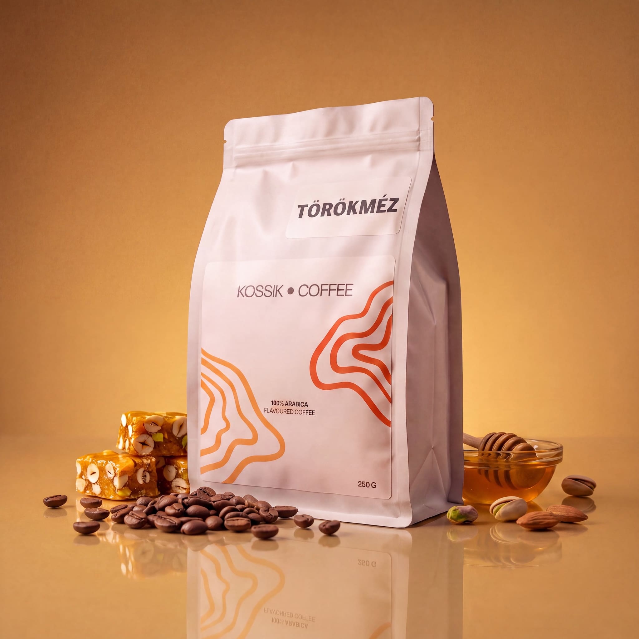 törökméz aromával dúsított 100% arabica kávé, prémium minőségű termék