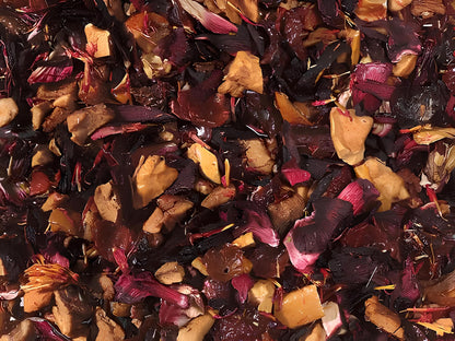 vérnarancs koffeinmentes gyümölcs szálas tea, citrusos frissesség, prémium minőség, elérhető 100g és 250g kiszerelésben